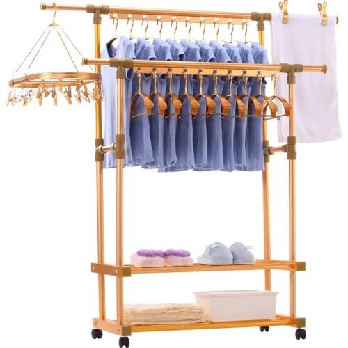 Metal Clothes Dryer Rack Floor Folding Storage Scaling Indoor Balcony Space Saving Hangers Clothes Drying Rack Clothes Stand