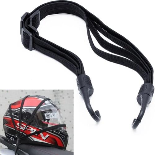 New 2 Hooks Motorcycles Strength Retractable Helmet Luggage Elastic Rope Strap