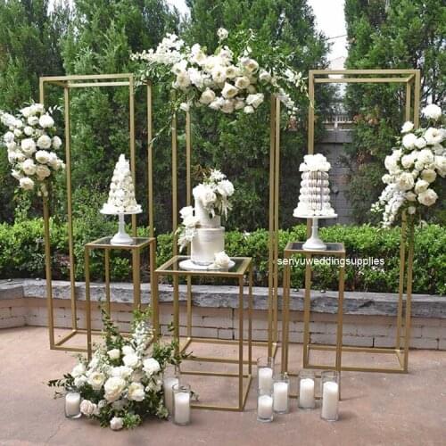 New style Customized marble pattern display stand plinths for exhibitions events stage decoration senyu1737