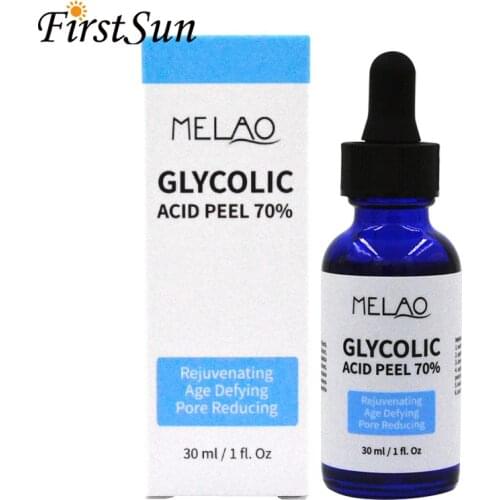 Glycolic Acid Peel 30% 70% Serum Repair Solution Shrink Pores Brighten Skin Color Balance Water Oil Improve Acne Skin Nourishing