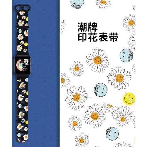 For RedMi Watch Band Silicone Color Printing Pattern Watch Strap For Xiaomi Mi Watch Lite Replacement Sport Bracelet Wristband