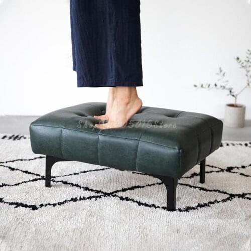 Light Luxury Net Red Shoe Changing Stool Entering The Door Leather Small Stool Household Simple Bench Cloakroom Sofa Shoe Stool