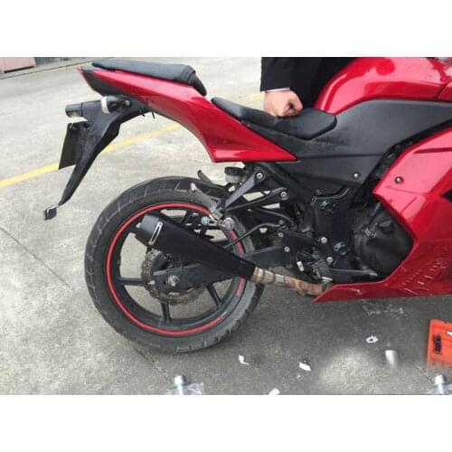 Motorcycle Exhaust Link Pipe Steel Muffler mid tube Adapter Exhaust Clarm for Kawasaki Ninja Z250sl Z 250SL Z250 SL with Spring