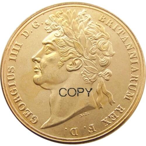 UK Coronation of King George IV 1821 Gold Plated Copy coin