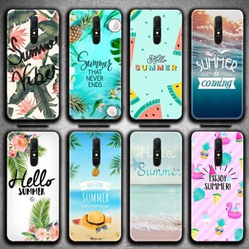 Hello Summer Beach Sea fruit Phone Case For Oppo A5 A9 2020 Reno2 z Renoace 3pro A73S A71 F11