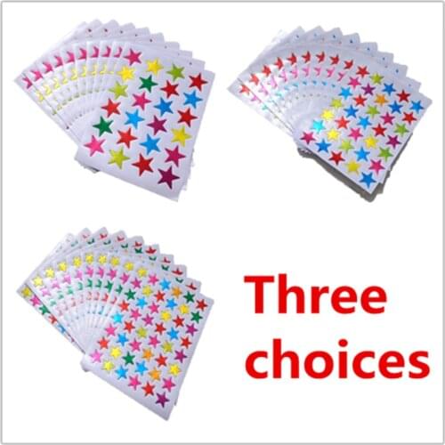 10 Pieces/Bag Child Gilding Label Reward Flash Sticker Mother Teacher Praise Five-pointed Star Sticker