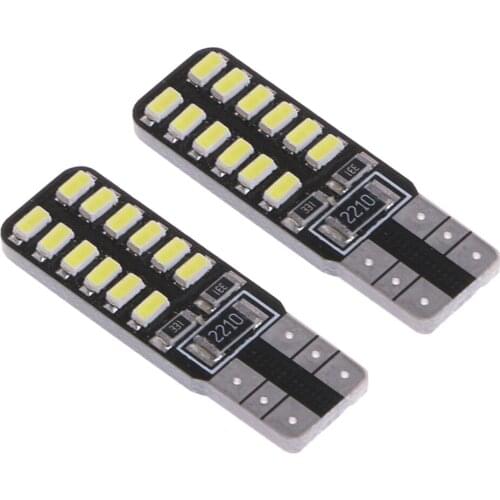 100X T10 Canbus Led light 3014 W5W 194 T10 24 SMD Bulb No Obc Error Free Wedge Door Side Instrument Bulb Lamp