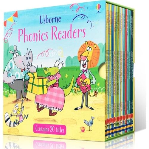 20 books Usborne phonics readers gift box set Famous English Book Children Educational bedtime story picture book 4-8 years