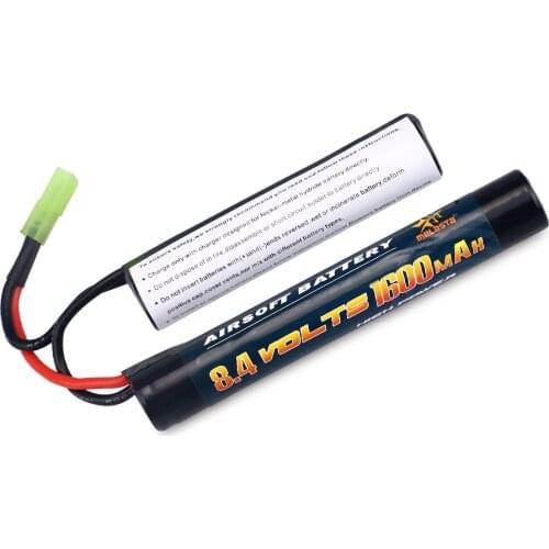 8.4V 1600mAh Butterfly Replaces NIMH Battery Pack for H VFC HK416 CQB Rifle with Mini Tamiya Connector Airsoft guns