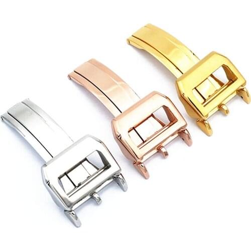 Watch accessories 18mm buckle stainless steel for IWC pilot Portuguese buckle wear butterfly buckle