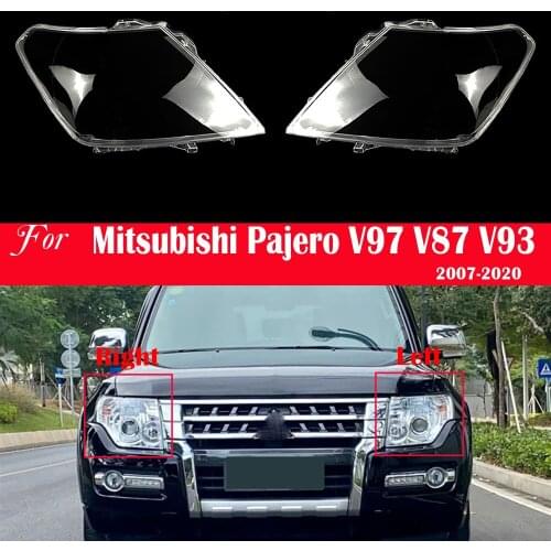 Car Headlamp Lens Replacement Head Light Auto Shell For Mitsubishi Pajero V97 V87 V93 2007 ~ 2020 Headlight Cover Lampshade