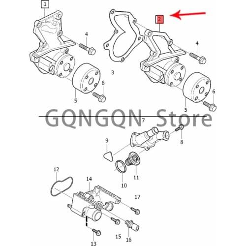 CAR water pump 2005-2018vol vov70 v60 v50 v40 cross country v40 s80 s60 s40 c30 Engine cooling water pump Cooling thermostat wat