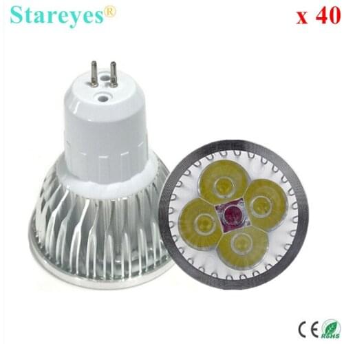 Free shipping 40 pcs Dimmable 4W 3W GU5.3 GU10 E27 B22 E14 MR16 LED Downlight Spotlight lamp droplight bulb light lighting