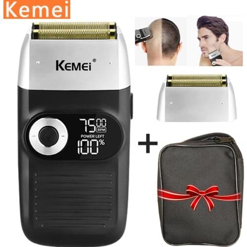 Kemei Electric Shaver Beard Trimmer For Mens Hair Clipper professional Razor Reciprocating Foil Shaving hair cutting Machine 4