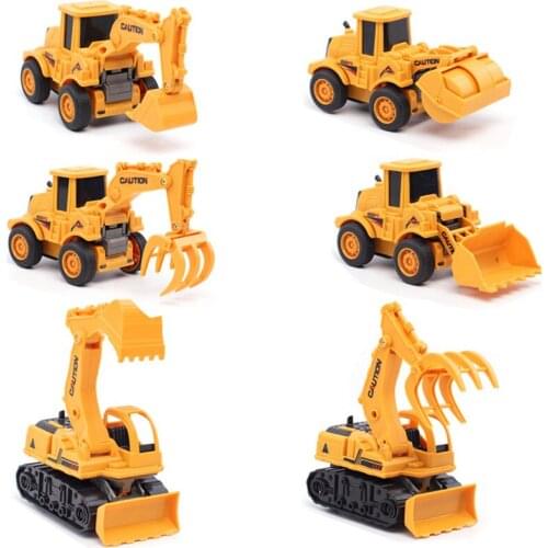 Deformation Inertia Toy Cars Dump Truck Forklift Excavator Diecast Car Robot Model Construction Vehicle For Boys Kids Children