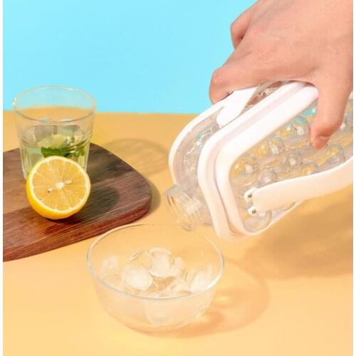Ice Ball Mold 2-in-1 Portable Ice Cube Maker Water Bottle Ball Making Mould Box With Leakproof Cap Bar Home Kitchen Whiskey Tool