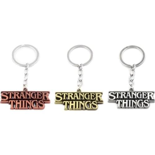 Stranger Things Letter Necklace Alphabet Light Wall Anime KeyChain Best Friend Gift Halloween Cosplay Jewelry Accessories