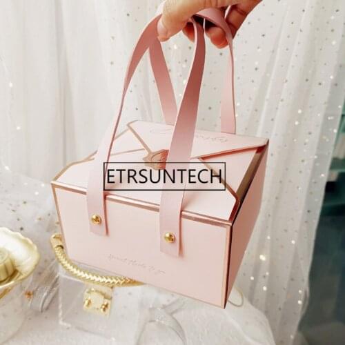 100pcs Envelope Paper Rope Box For DIY Gift Cookies Packaging Baby Shower Birthday Event Decoration Portable Favor