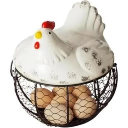Strawberry Home Chicken Figured Egg Storage Basket