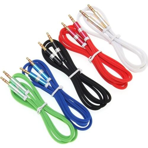 Colorful 3.5mm Male To Male Audio Cable AUX Cable for Headphones, IPhones, IPads, Home / Car Stereos Free Shipping 300pcs/lot