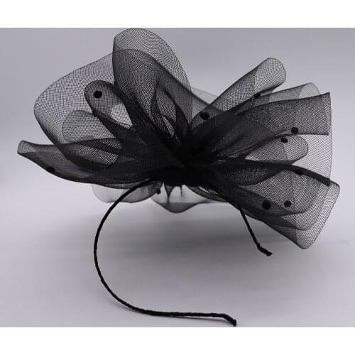 Summer Fedoras Hat For Women Fascinators Black Yarn Point Weddings Church Cap Elegant Vintage Ladies Womens Cocktail Top Hats