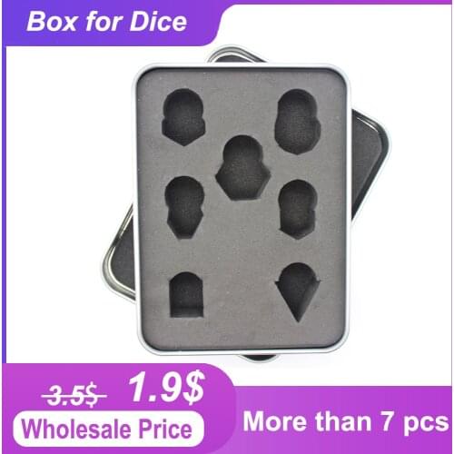 Dice Metal Box Standard Size Dice Metal Box 7pcs D4 D6 D8 D10 D% D12 D20 Set Metal Box Unit Price for More Than 7 is Only 1.9