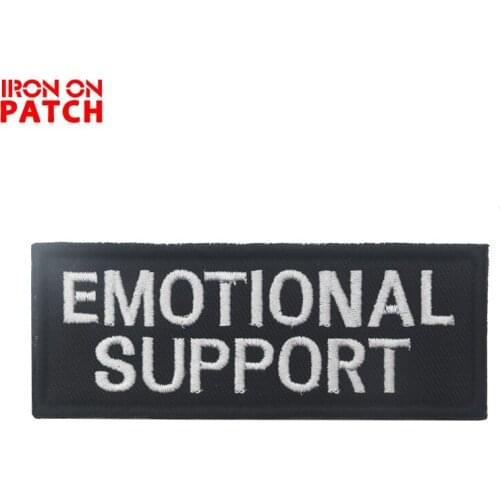 3D Embroidery Patch EMOTIONAL SUPPORT Tactical Army Military Patches Emblem Appliques Embroidered Badges for Service Dog