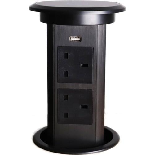 Table pop up electrical outlet Plug Sockets Retractable for Countertops Worktop UK Plug