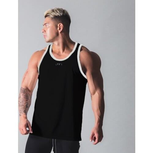 NEW Sporty Tank Tops Men Gyms Fitness Workout Sleeveless Shirt Male Bodybuilding Stringer Singlet Summer Casual Undershirt Top