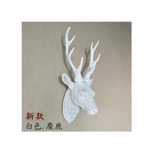 A Original European Animal Deer Head Elephant Hanging Stereo Creative Livingroom Mural Home Wall Background Decoration Resin art