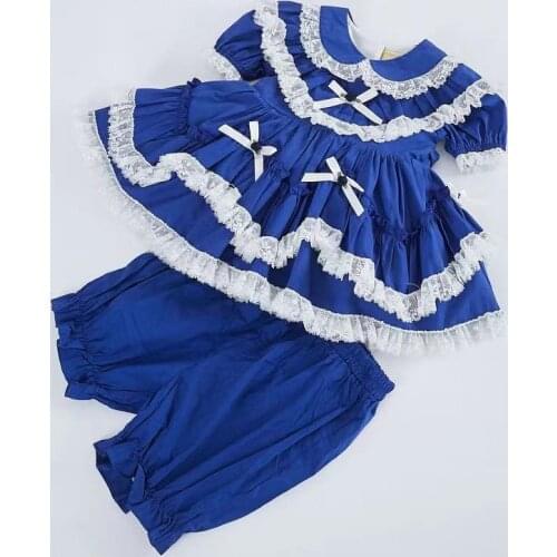 0-6Y Summer Spanish Lolita Princess Birthday Party Lace Short Sleeves Dress For Bady Girls Vintage Cute Girl Turkey Easter Dress