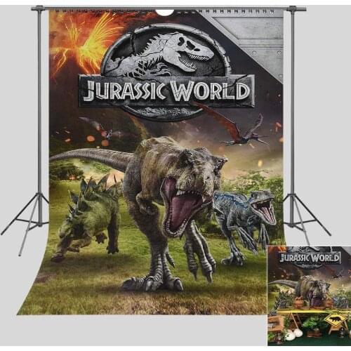 Jurassic Park World Dinosaur Theme Backdrop Photographic Studio Photo Background Baby Birthday Party Decorations Prop