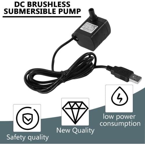 1pcs DC3.5-9V 3W Brushless DC Submersible Water Pump Shower Pump USB Mini Aquarium Landscape Fountain Fish Pond Tank Pump