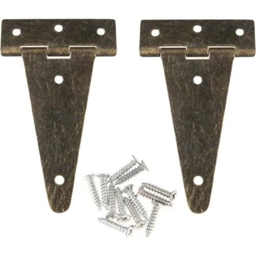 Repair Hinges Tool With Screws Bronze Flat For Wood Wine Box Galvanized Iron