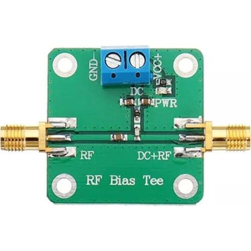 DC Bias 10-6000MHz 6GHz RF Tee Broadband Microwave DC Bias Blocker for HAM Radio RTL SDR LNA Low Noise Ham Radio Amplifier