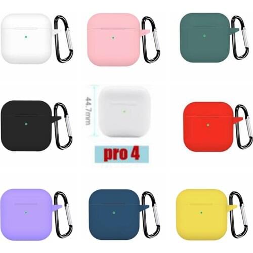 For AirPods mini 4 Pro 4 Wireless Bluetooth Earphone TWS Simple solid color silicone Earphone Cover For AirPods Pro 4 Case