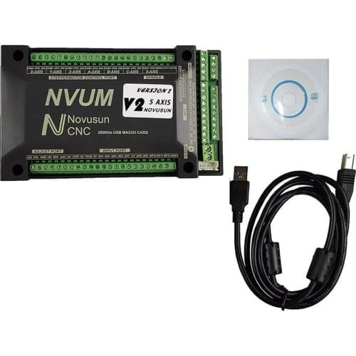 Mach3 USB Card 200KHz NVUM 3 axis / 4 axis / 5 axis / 6 axis CNC motion controller Slave funct for Stepper,Servo motor