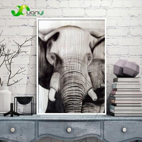 1 Panel Elephant Canvas Oil Paintings Decor Modular Wall Picture For Living Room Abstract Prints Wall Art Unframed BEI0027