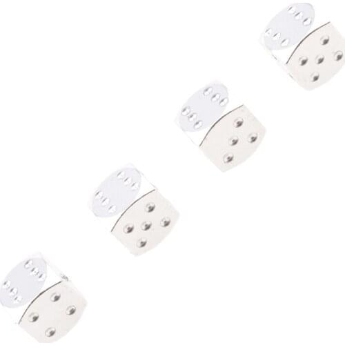 4Pcs Dice Shape Tyre Valve Covers Caps Stems For Car Bike Truck Motorcycle Silver