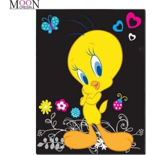 5D Diy Diamond Painting Cross Stitch Cartoon Duck Embroidery Mosaic Full Square Round Drill Rhinestones Home Decor Needlework