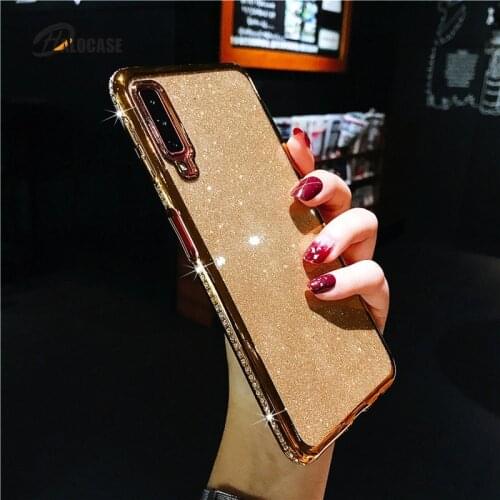 Bling Rhinestone Phone Case For Samsung Galaxy A51 A71 A10 A20 E A30 A40 A50 A60 A70 A80 A6 A7 A8 Plus A9 Glitter Diamond Cover