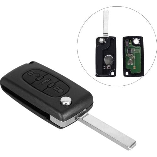 PCF7961 Chip 434MHz 3 Button Remote Car Flip Folding Key for Peugeot 307 407 308 Car interior decoration accessories