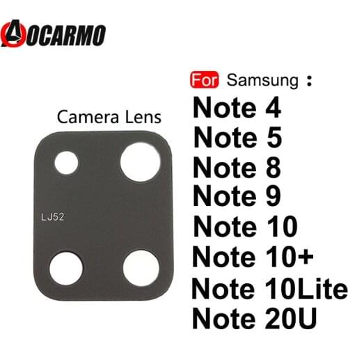 For Samsung Galaxy Note 4 5 8 9 10+ 20 ULtra 10 Lite Plus Rear Camera Lens Glass With Sticker Replacement Part