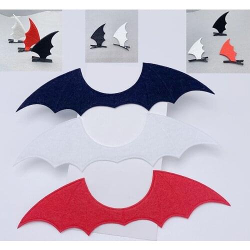 100pcs/lot Felt cloth Big size bat wings Fel Dragon wings patch for Halloween crafts phone hair bow accessories wholesale