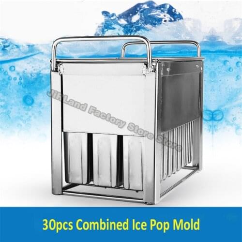 Stainless steel ice cream mould Popsicle mold Commercial Popsicle mold model 30 grid popsicle bucket making machine