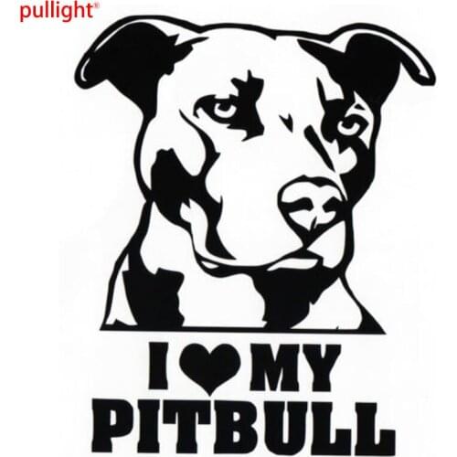 I LOVE MY PITBULL Vinyl Decal Sticker Car Motorcycle SUVs Bumper Car Window Laptop Car Styling Vinyl Decals
