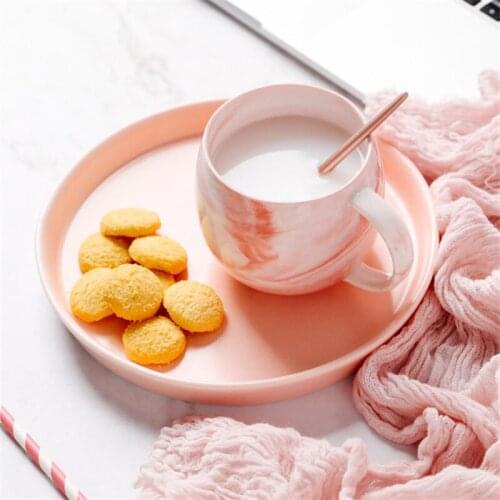 Nordic Ceramic Marble Pattern Office Tea Cup Creative Coffee Milk Mug Simple Couple Cute Water Drinking Mug Household Drinkware