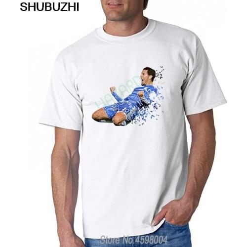 2016 New Mens Eden Hazard #10 Short Sleeve Summer T-Shirt 100% Cotton Printed Custom Chelsea er T Shirt euro size