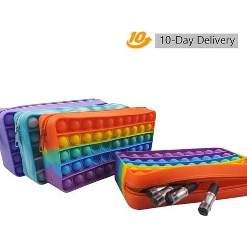 New Pop Its Push Bubble Fidget Toys Pencil Children Stress Relief Squeeze Toy Children Antistress Fidget Toys Advent Calendar