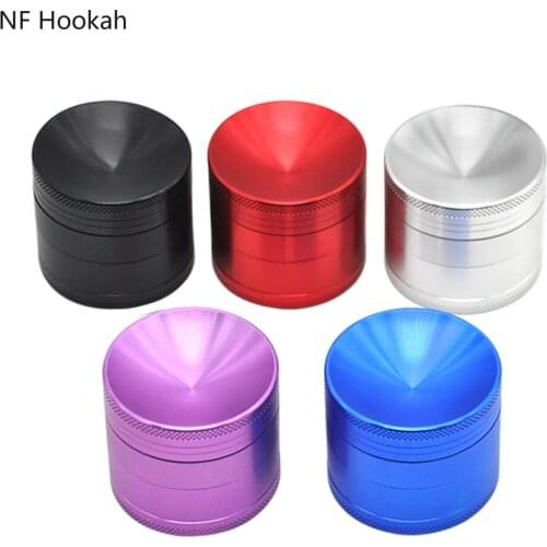 The new diameter 50mm 4-layer aluminum alloy metal cigarette grinder grinder ciggarettes case tobacco accessories